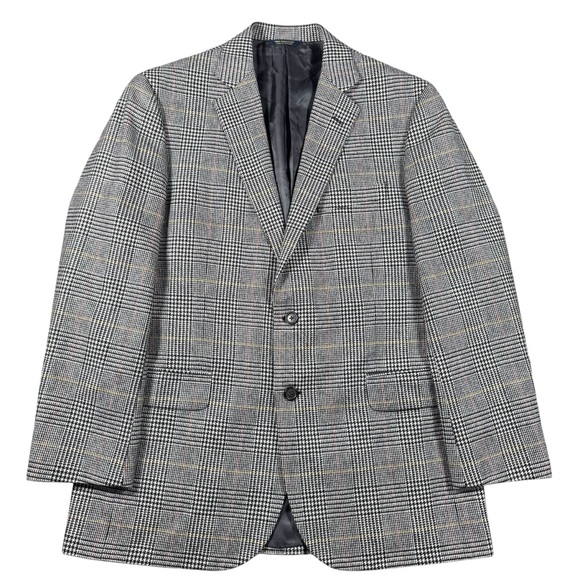Brooks Brothers Men’s 42R Madison Glen Check Houndstooth‎ Wool Silk Blazer